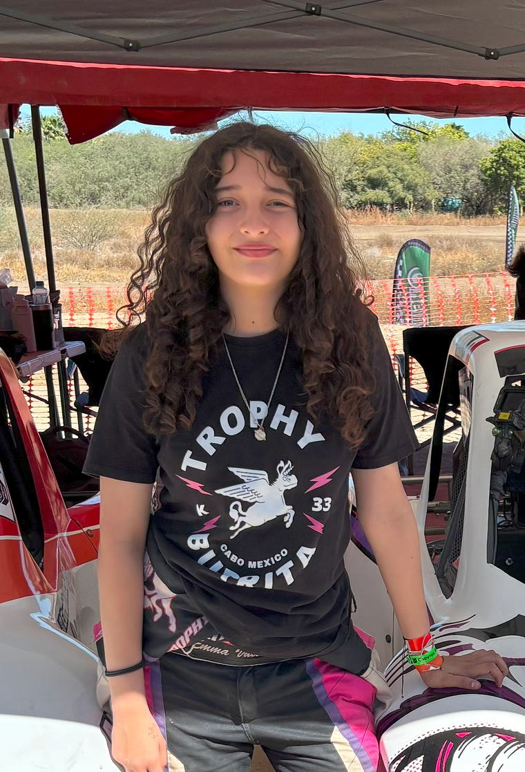 Emma Valentina Flynn at the track